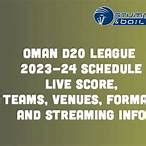 Oman D20 live score .